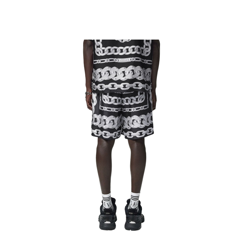 Silk Medusa Chains Bermuda Shorts