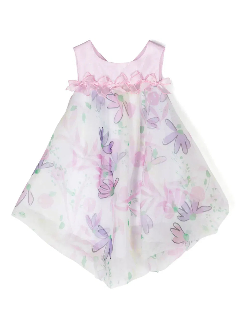 floral-print satin dress