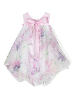 floral-print satin dress
