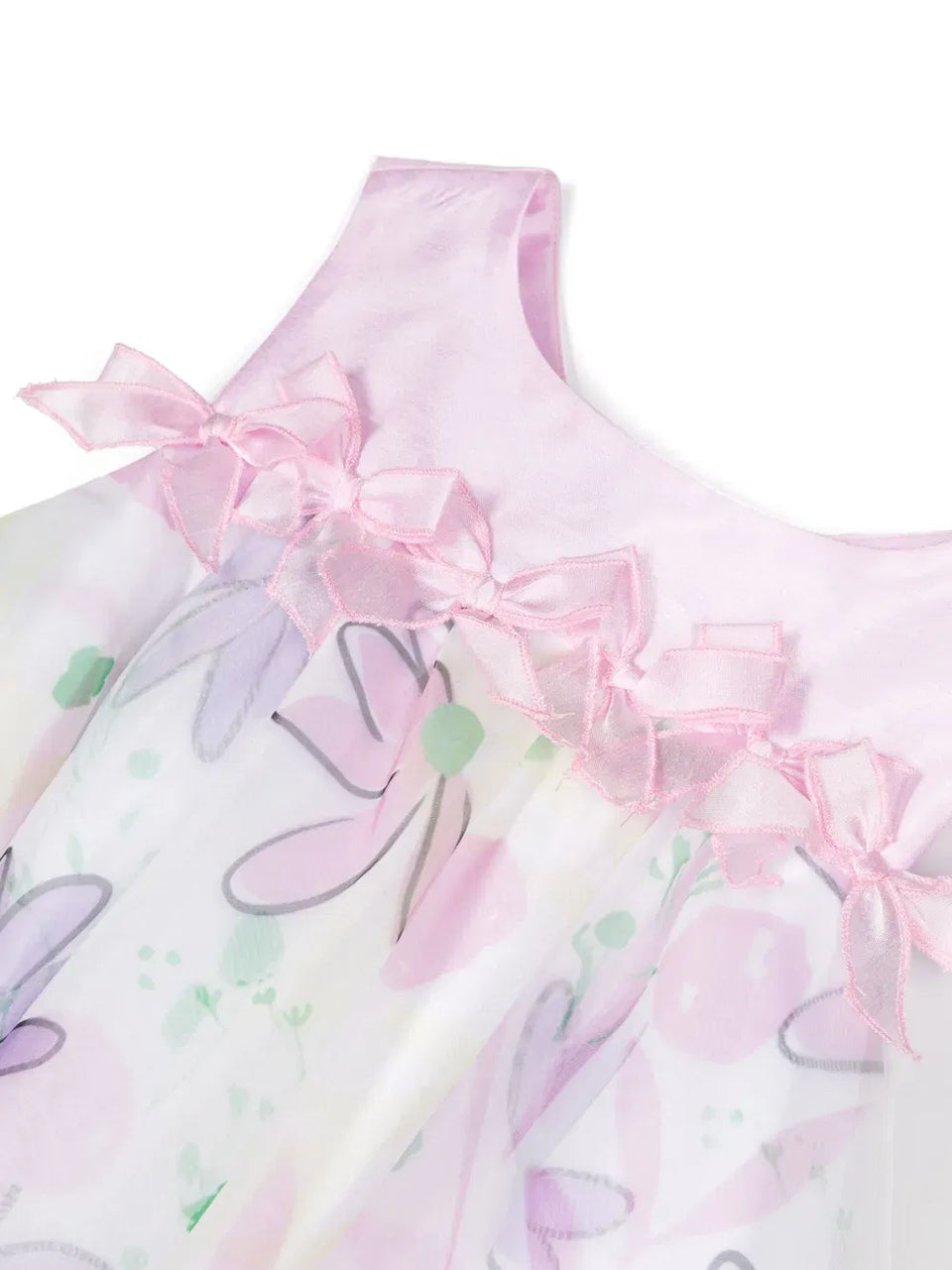 floral-print satin dress