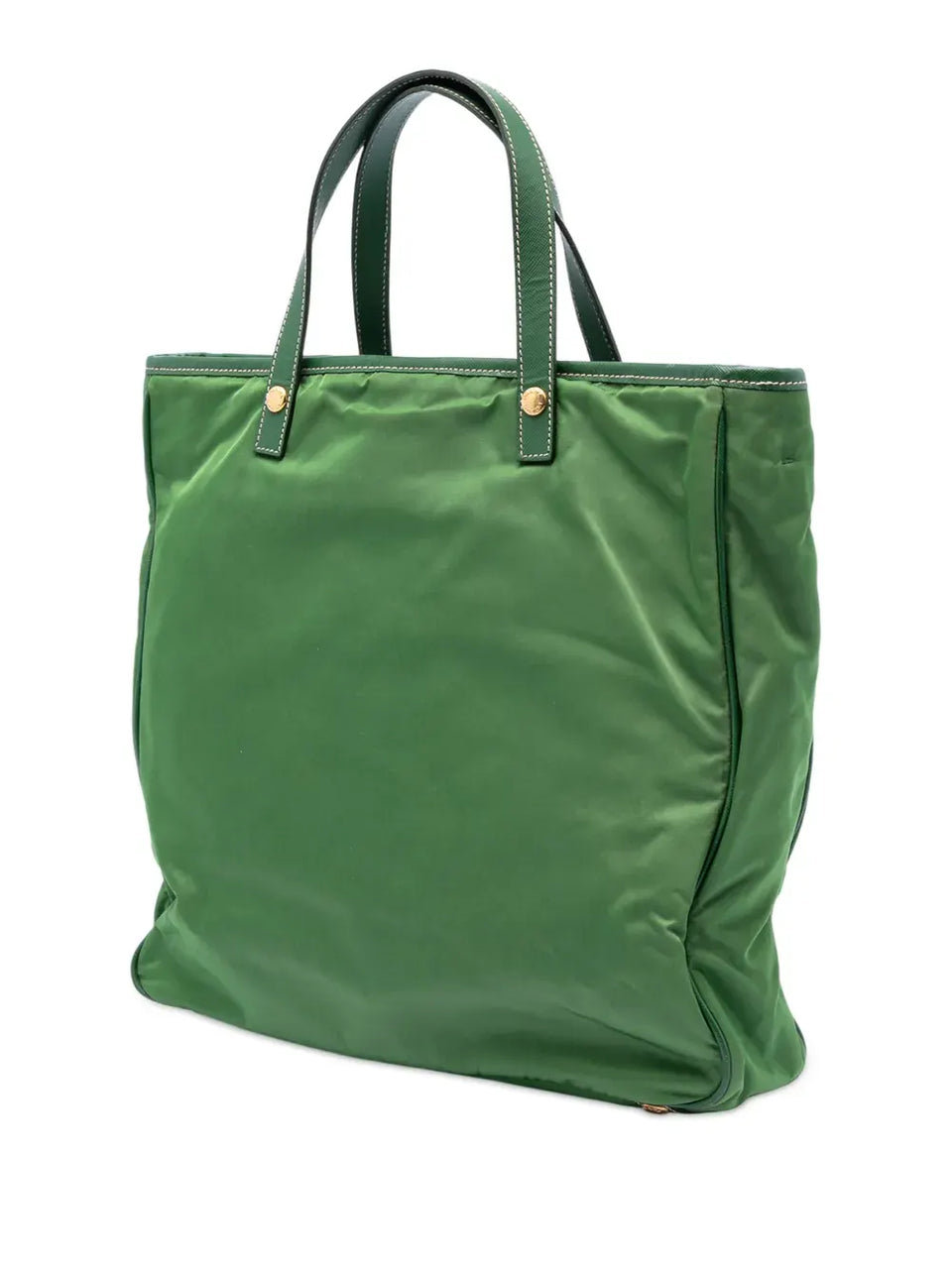 2010-2026 Saffiano Trimmed Tessuto Logo Plate Convertible Tote satchel