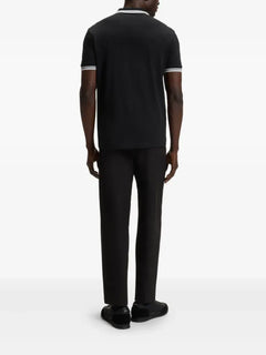 stripes-collar polo shirt