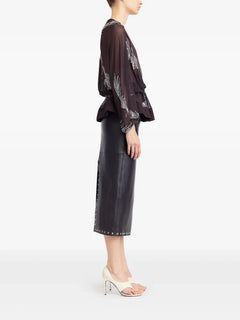 Tula embellished long-sleeve top