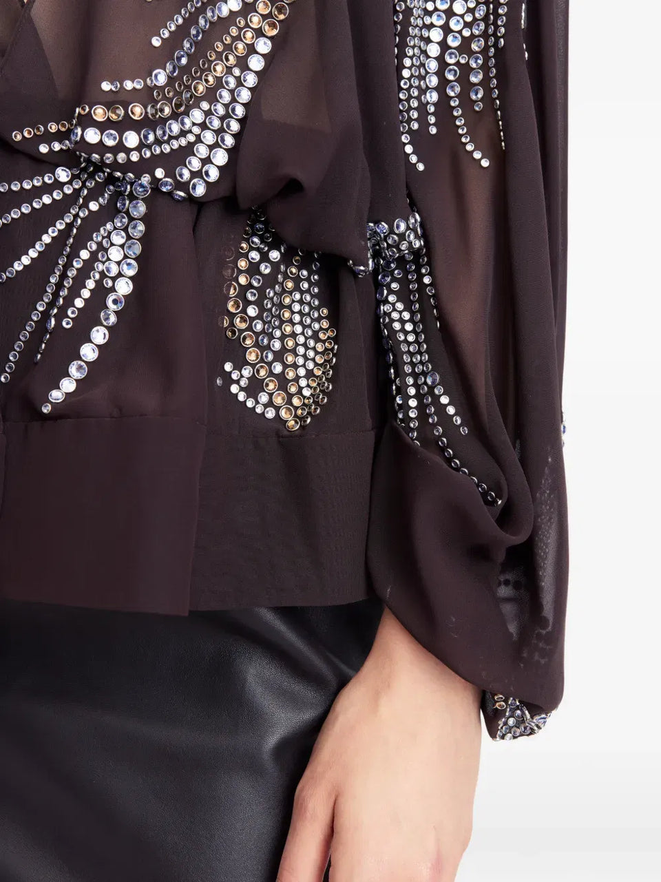 Tula embellished long-sleeve top