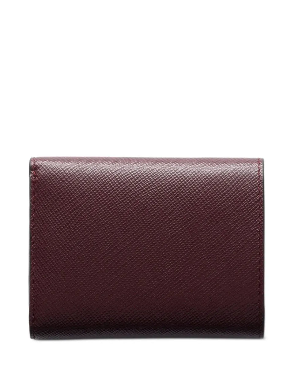 snap triangle leather wallet