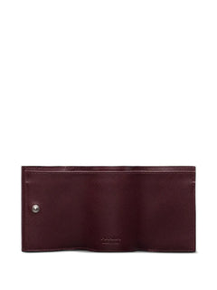 snap triangle leather wallet