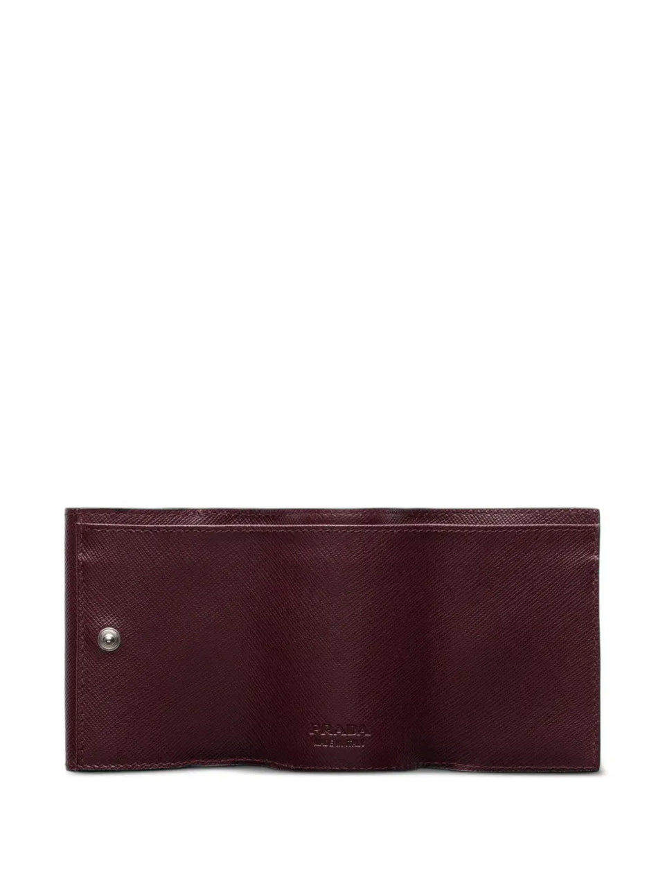 snap triangle leather wallet