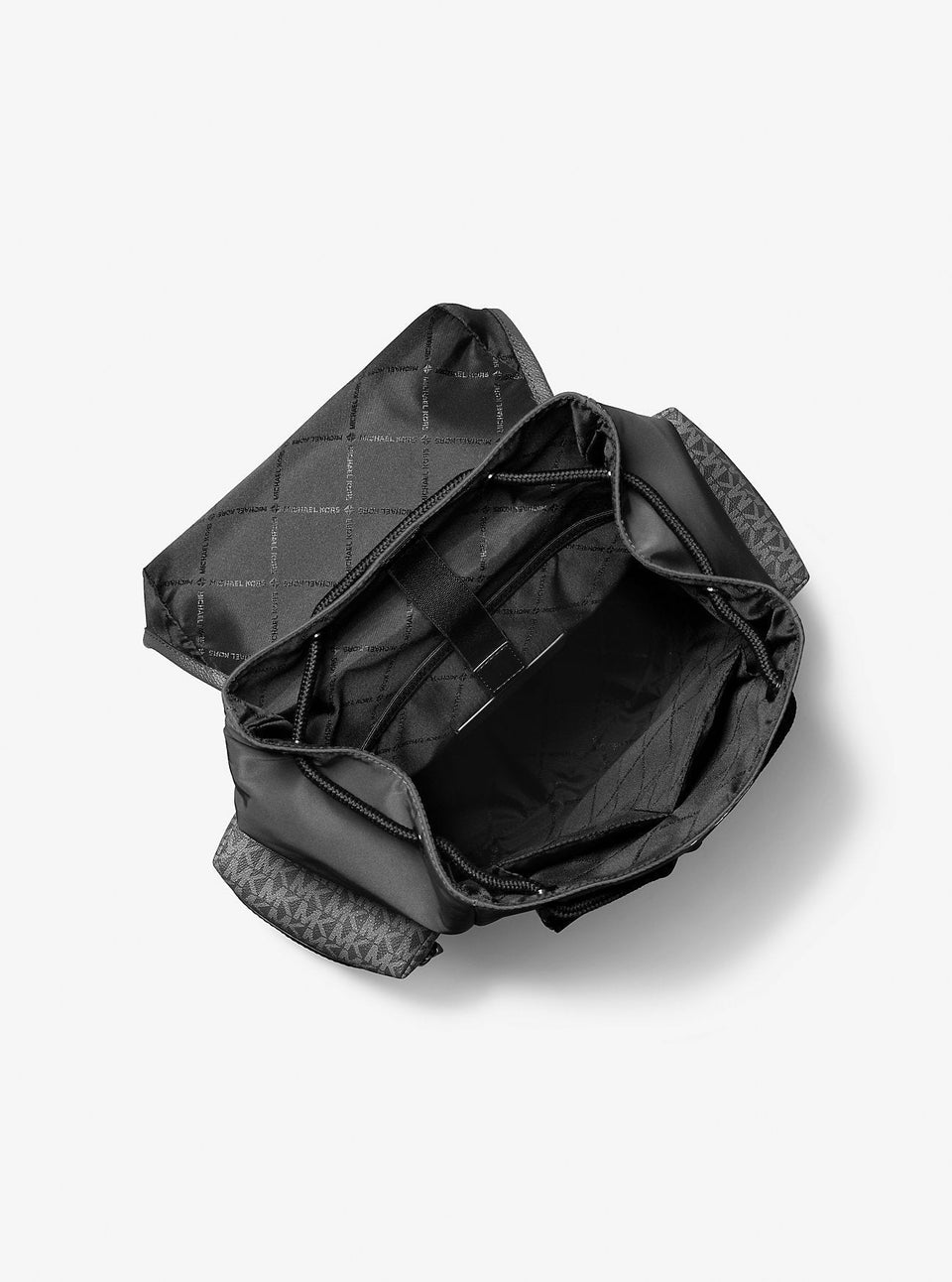 Michael Kors Cooper Signature Logo and Nylon Backpack Gunmetal