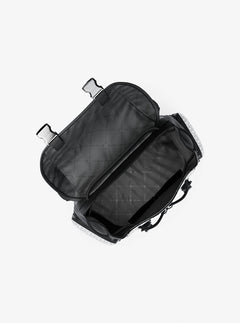 Michael Kors Cooper Metallic Striped Signature Logo Backpack Silver