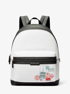 Michael Kors Embellished Medium Cooper Signature Logo Backpack Bright Wht