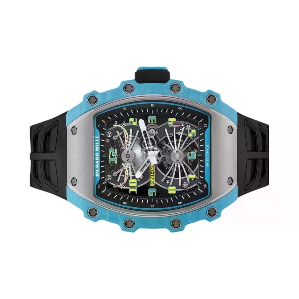 Richard Mille Tourbillon Aerodyne Blue Caribbean Quartz Limited 50 RM21-02 Ti FQ