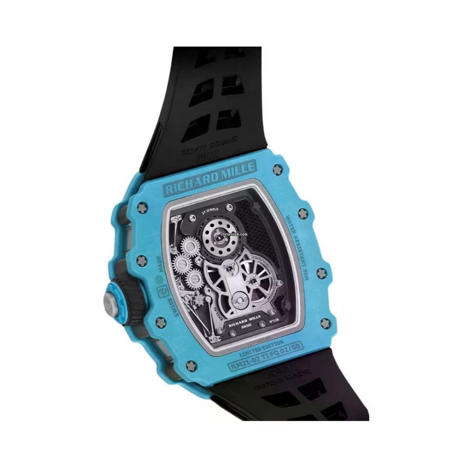 Richard Mille Tourbillon Aerodyne Blue Caribbean Quartz Limited 50 RM21-02 Ti FQ