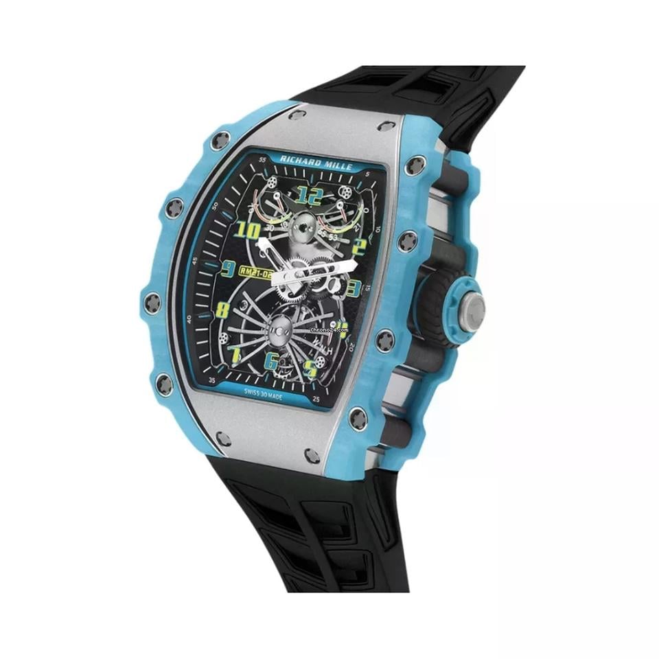 Richard Mille Tourbillon Aerodyne Blue Caribbean Quartz Limited 50 RM21-02 Ti FQ