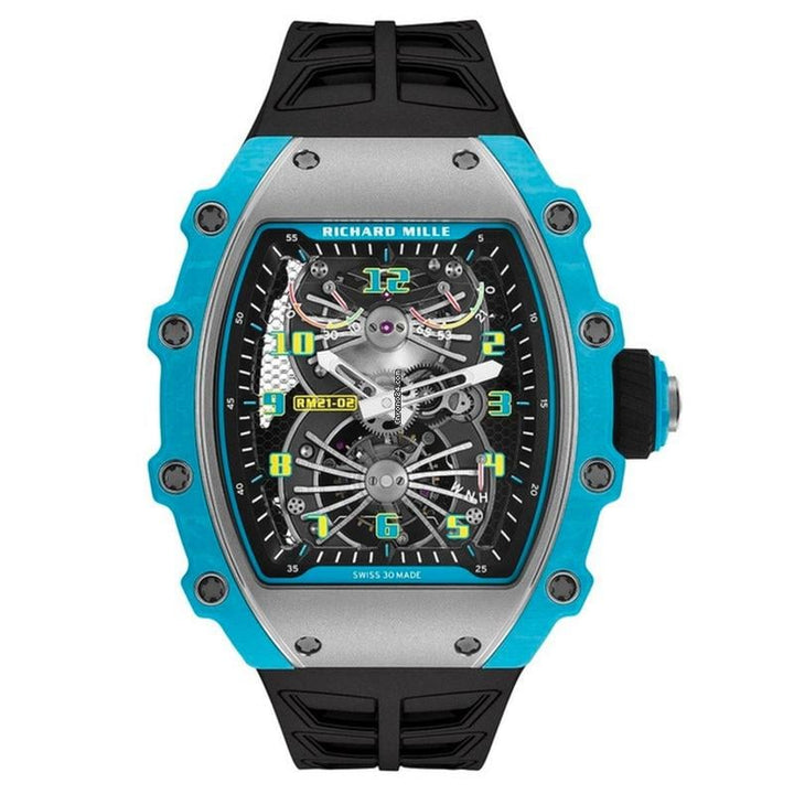 Richard Mille Tourbillon Aerodyne Blue Caribbean Quartz Limited 50 RM21-02 Ti FQ
