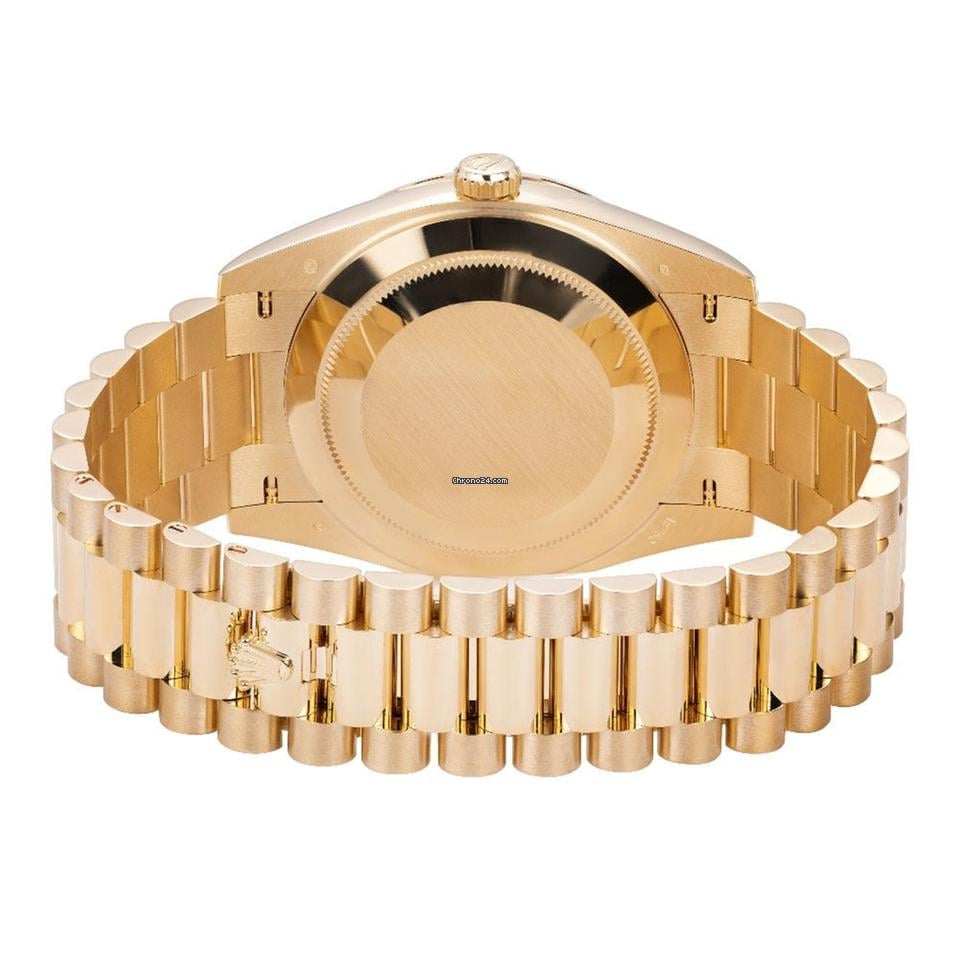 Rolex | Day-Date | 228348RBR | Yellow gold | 40 mm | Yellow gold | Green | Automatic