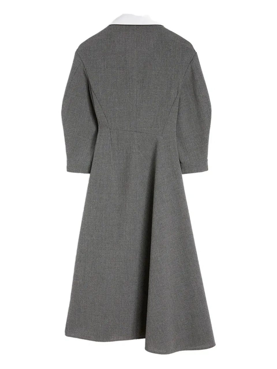 contrasting-collar midi dress