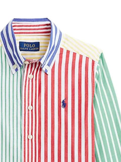 striped long-sleeved shirt