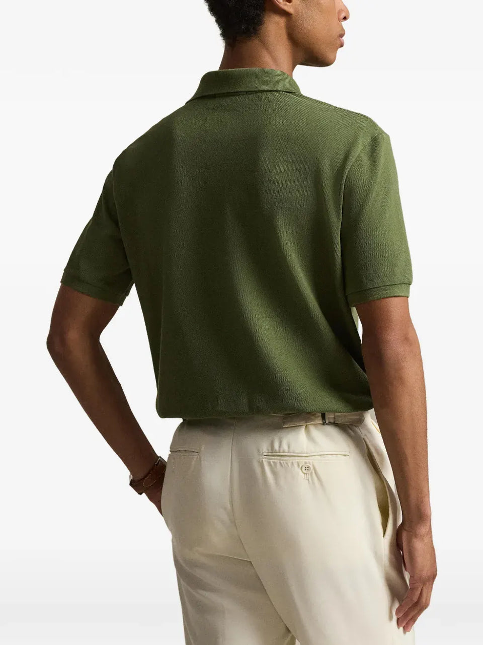 embroidered triple-pony polo shirt