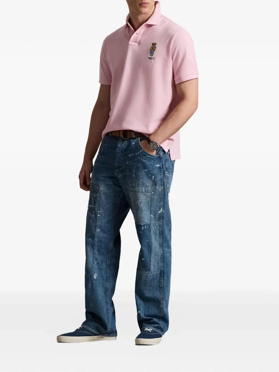 Polo Bear logo polo shirt