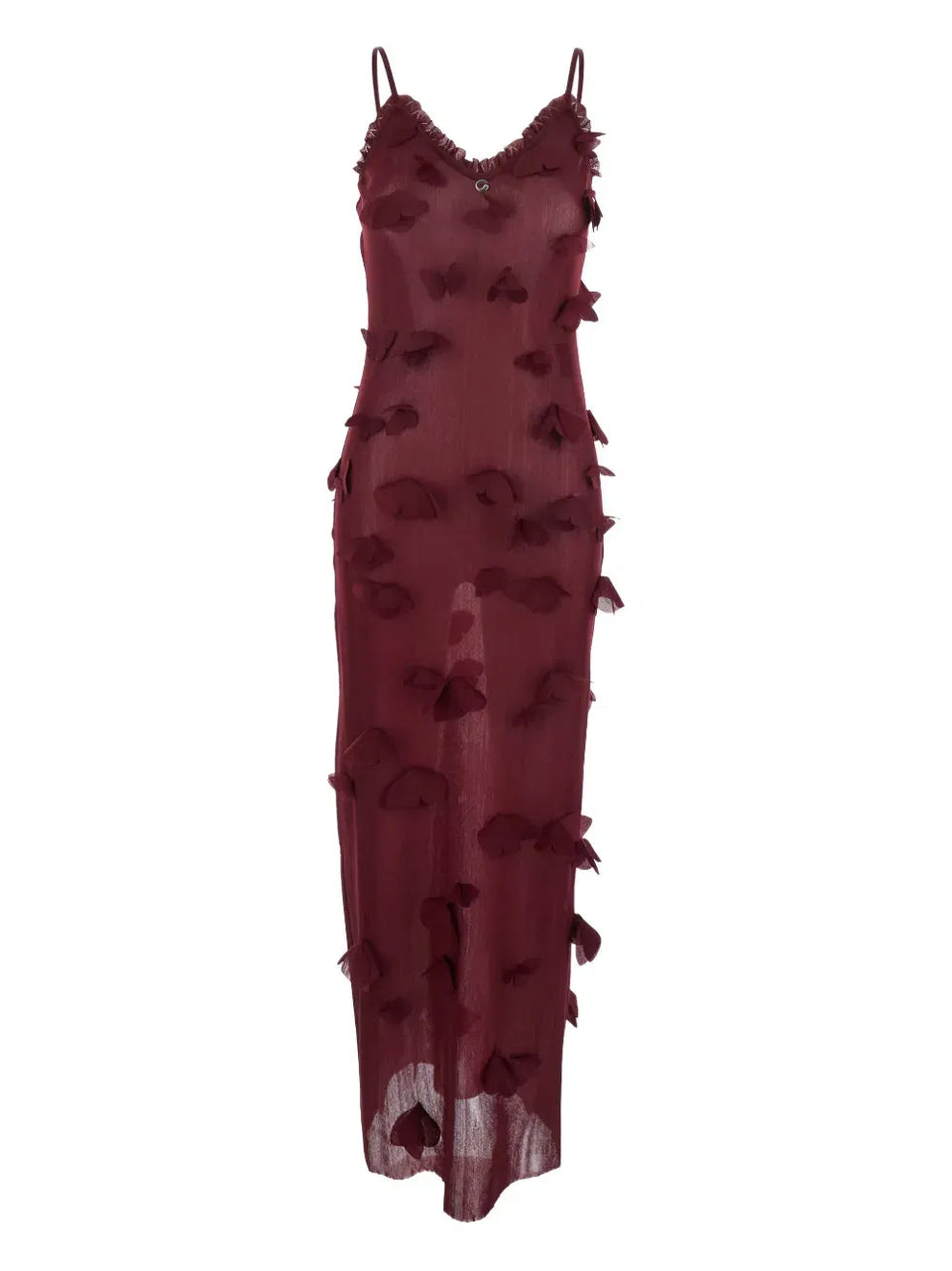 butterfly-embellished slip dress