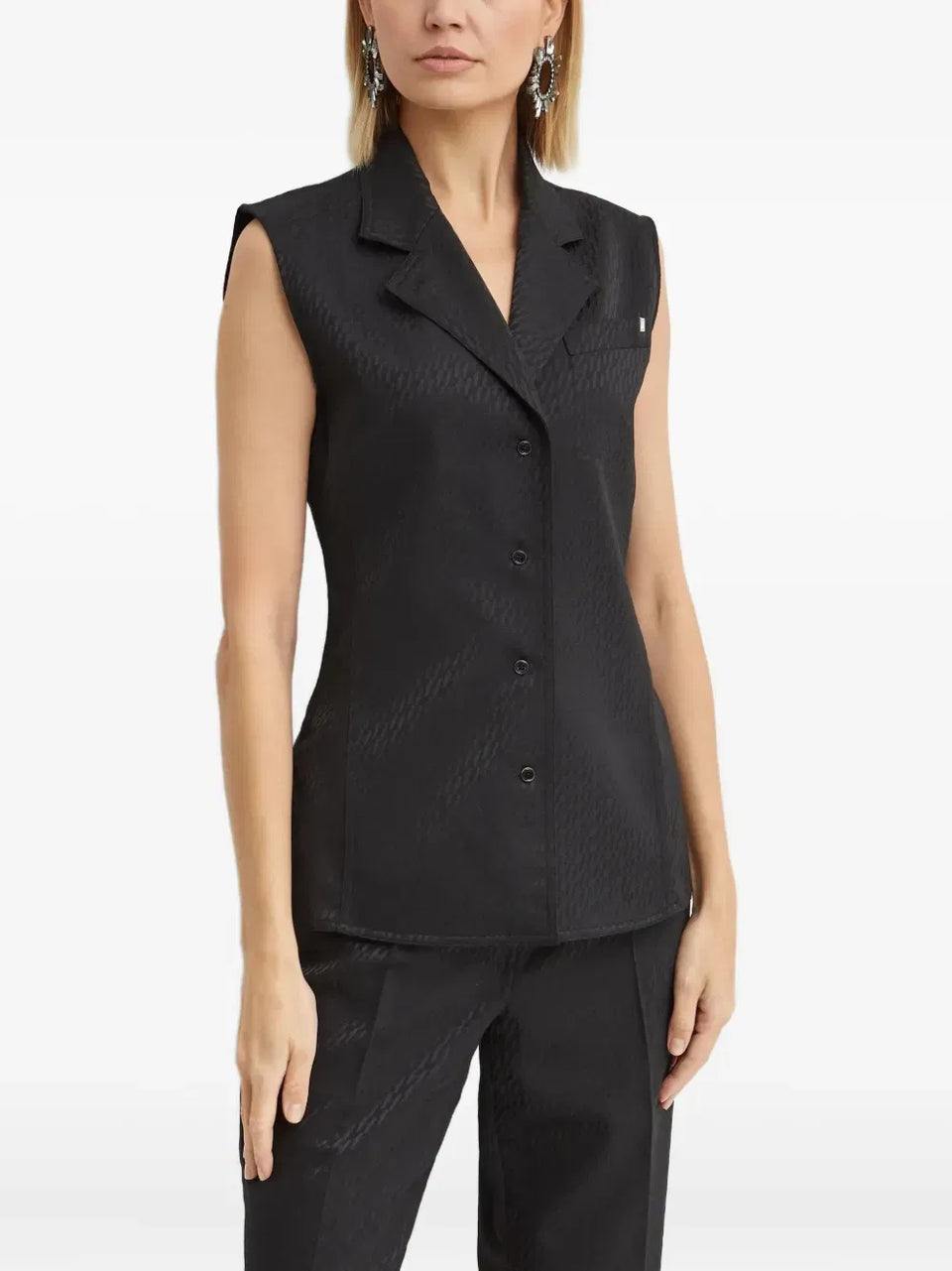 jacquard logo gilet