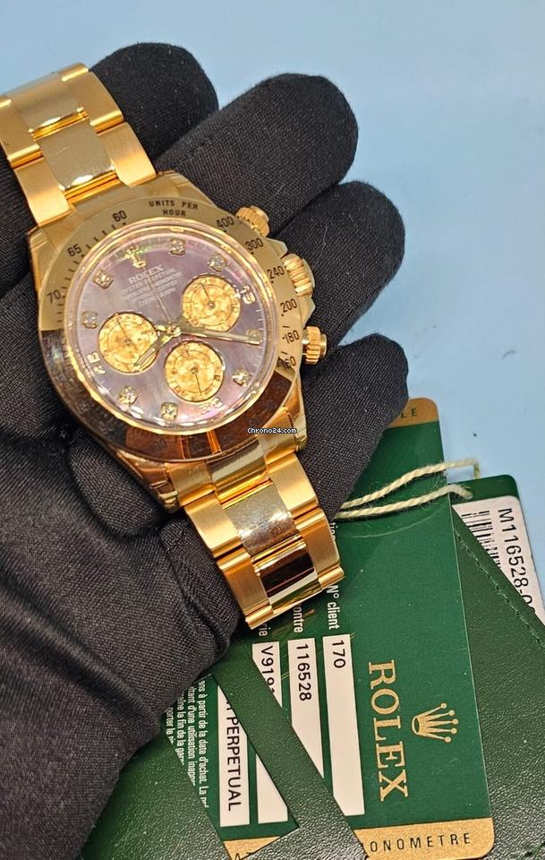 Rolex | Daytona | 116528 | Gold/Steel | 40 mm | Yellow gold | Mother of pearl | Automatic