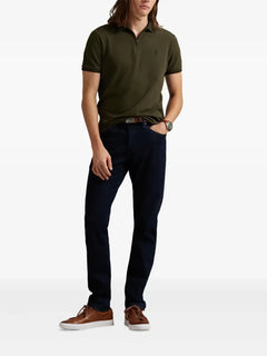 short-sleeve half-zip polo shirt