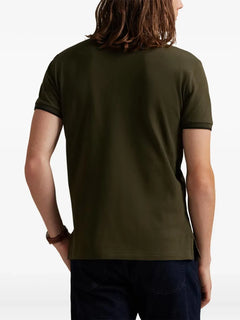 short-sleeve half-zip polo shirt