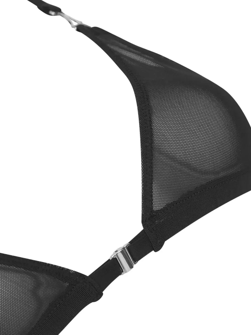 mesh black bra