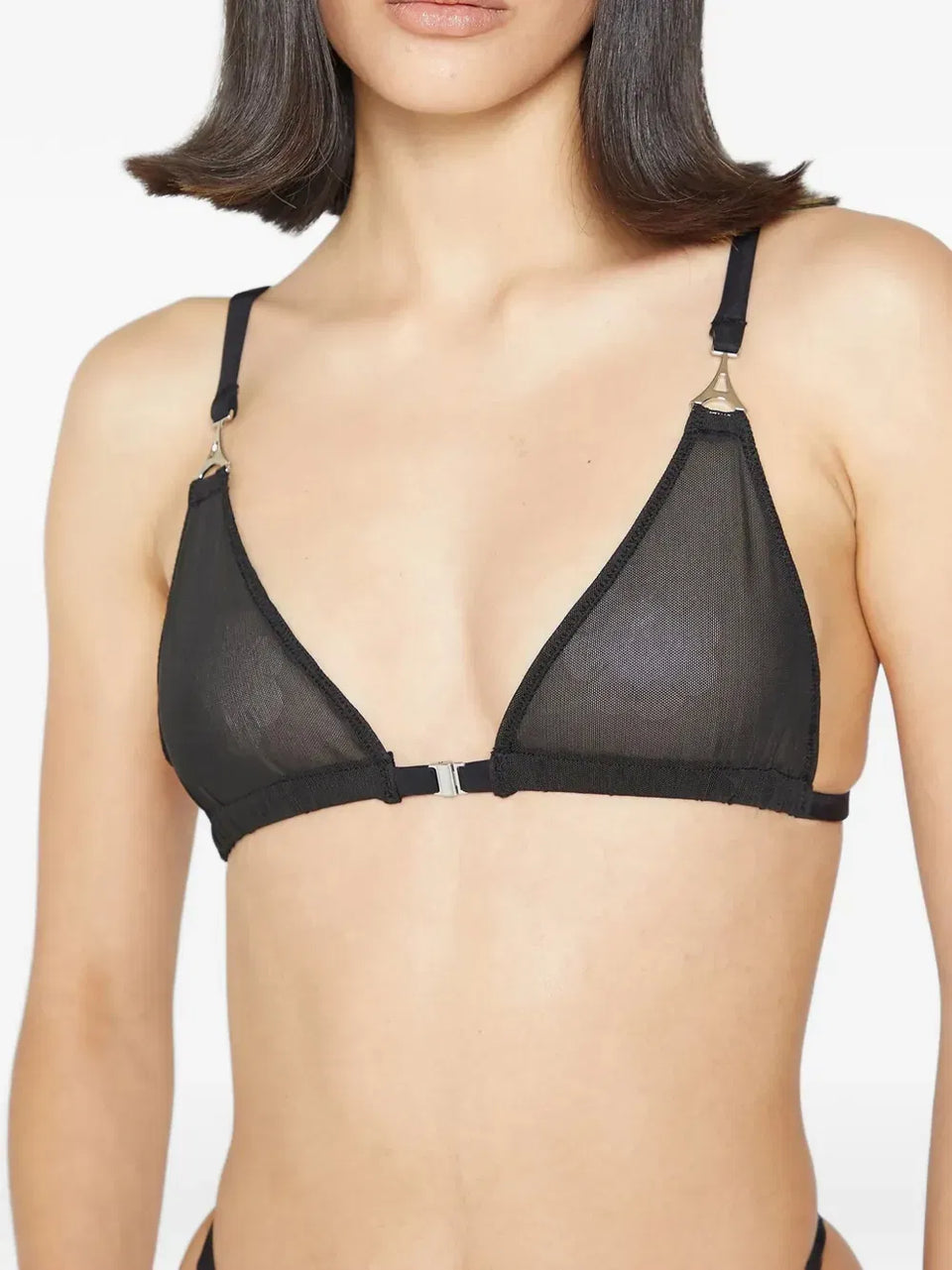 mesh black bra