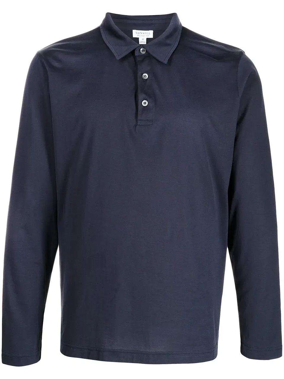 button-up long-sleeved polo shirt