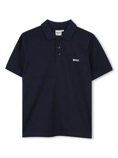 logo-print cotton polo shirt