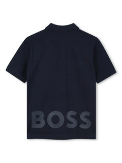logo-print cotton polo shirt
