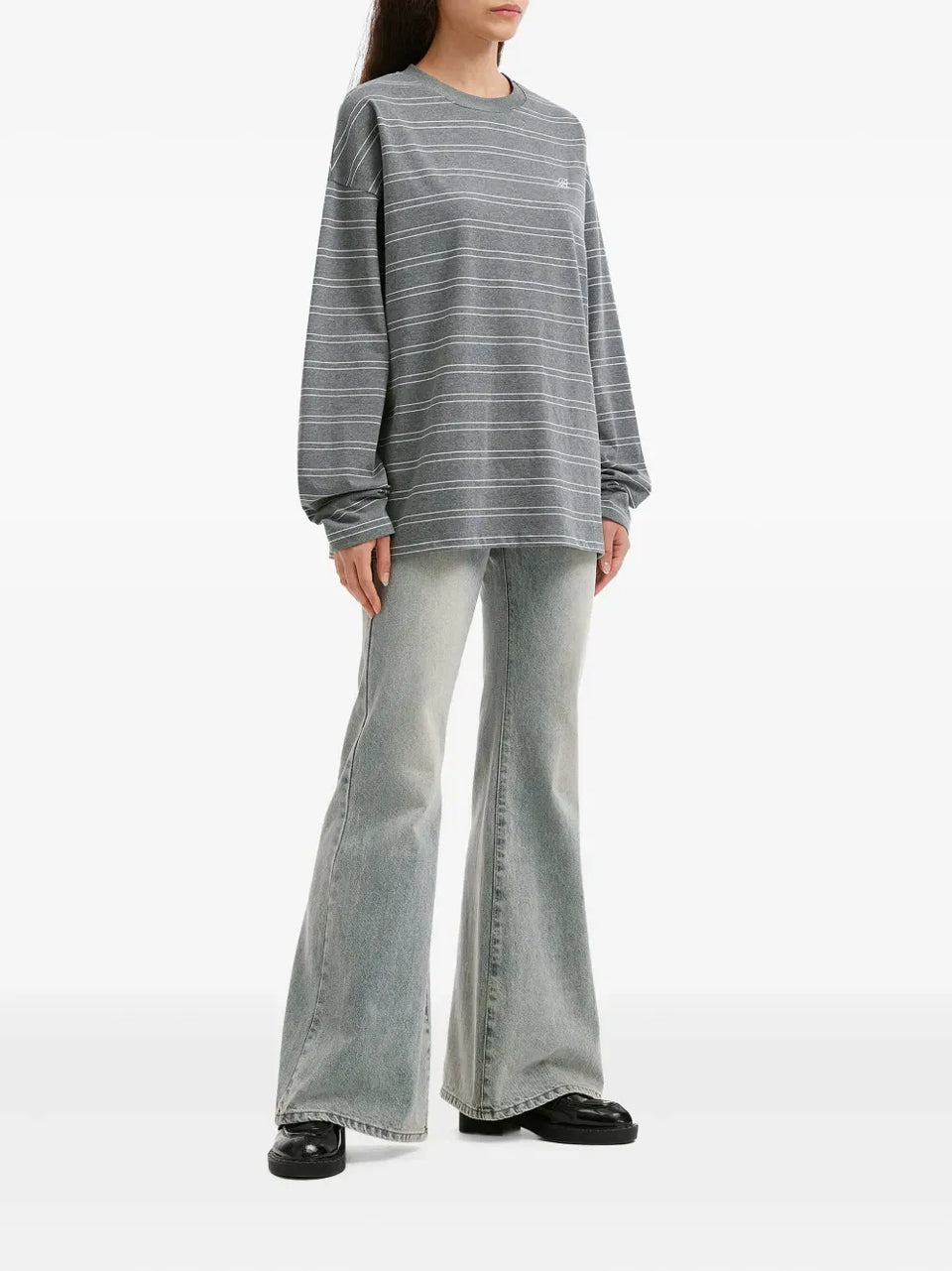 striped embroidered T-Shirt