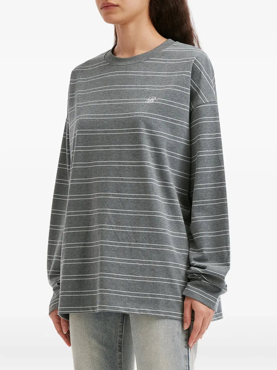 striped embroidered T-Shirt