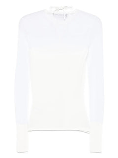 knitted sheer-detail top