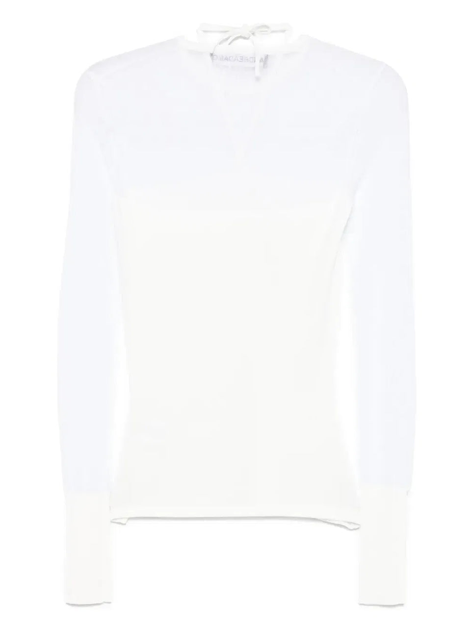 knitted sheer-detail top