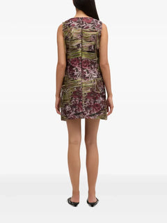 tapestry fringed mini dress