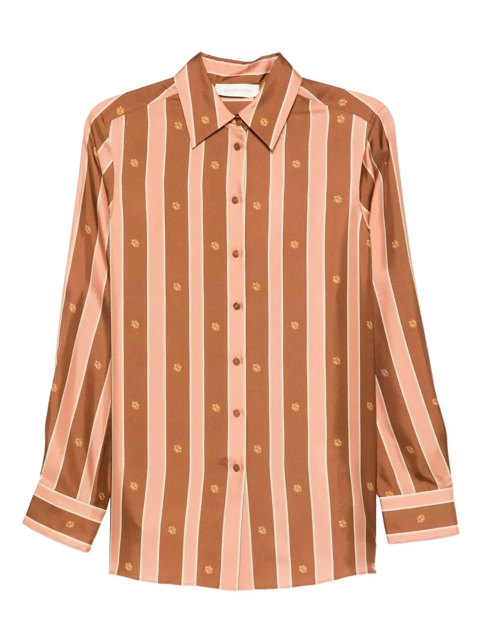 stripe floral-print shirt