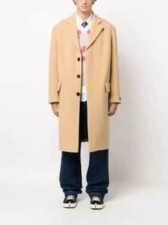 notched-lapels single-breasted coat