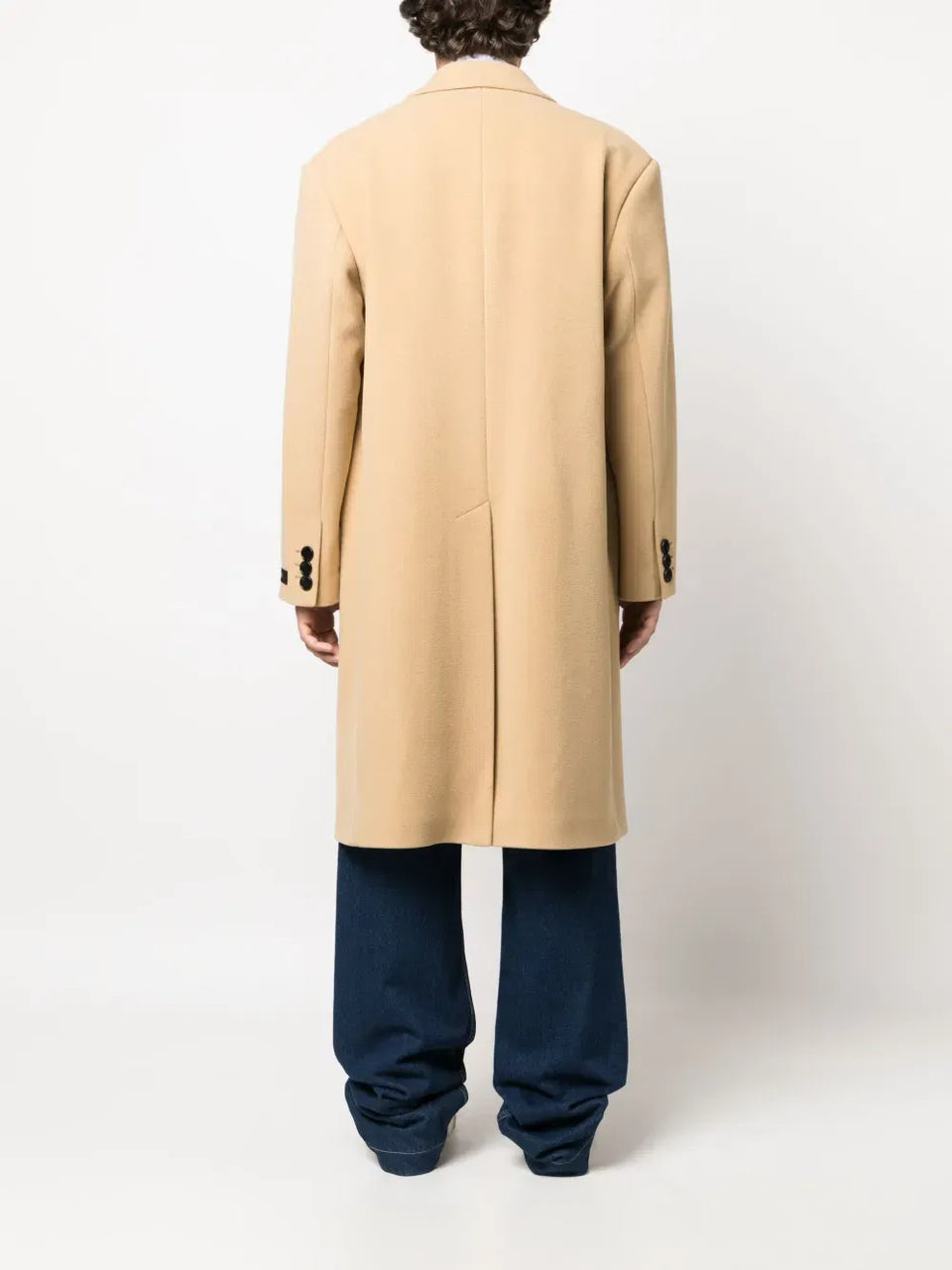 notched-lapels single-breasted coat