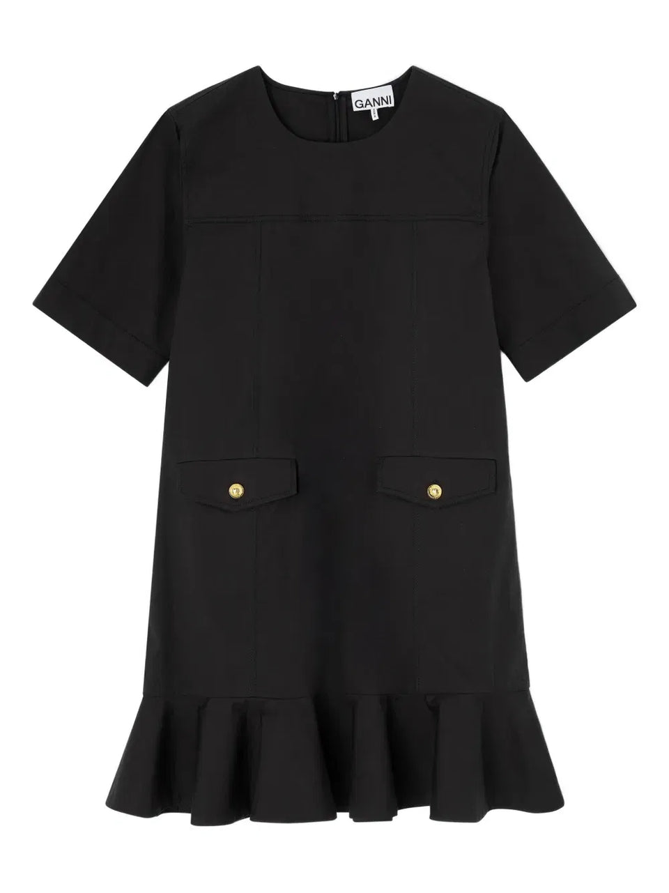 ruffled pocket dress