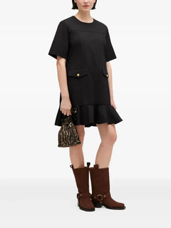 ruffled pocket dress