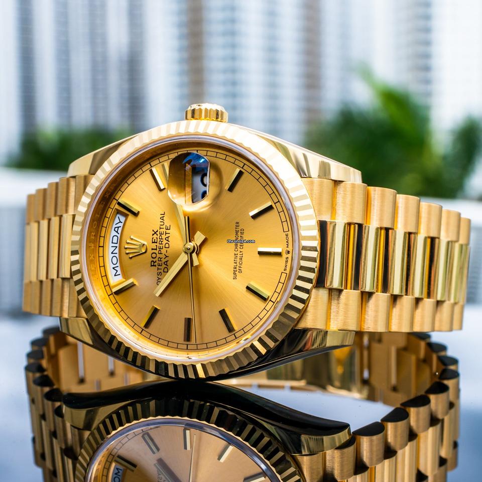 Rolex | Day-Date | 128238 | Yellow gold | 36 mm | Yellow gold | Gold | Automatic