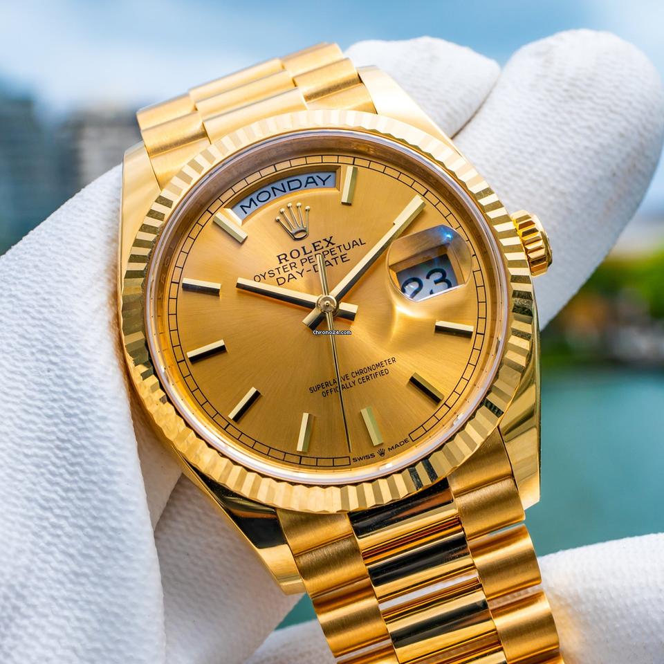 Rolex | Day-Date | 128238 | Yellow gold | 36 mm | Yellow gold | Gold | Automatic