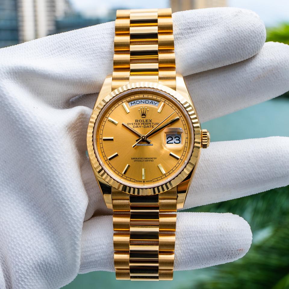 Rolex | Day-Date | 128238 | Yellow gold | 36 mm | Yellow gold | Gold | Automatic