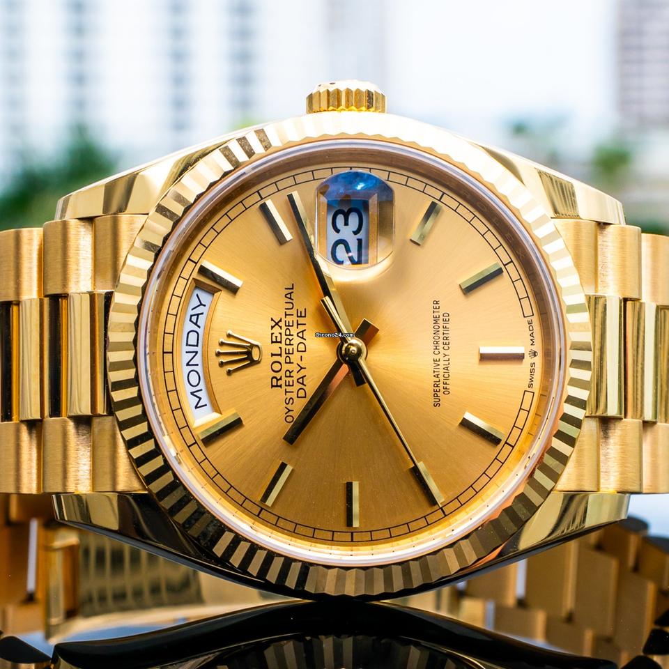 Rolex | Day-Date | 128238 | Yellow gold | 36 mm | Yellow gold | Gold | Automatic