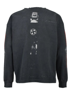 distressed long-sleeved T-Shirt