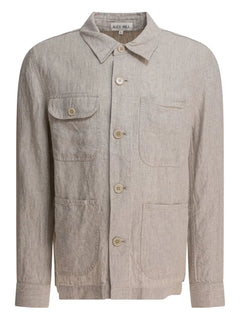 Work linen shirt jacket