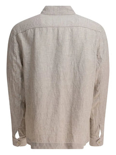 Work linen shirt jacket